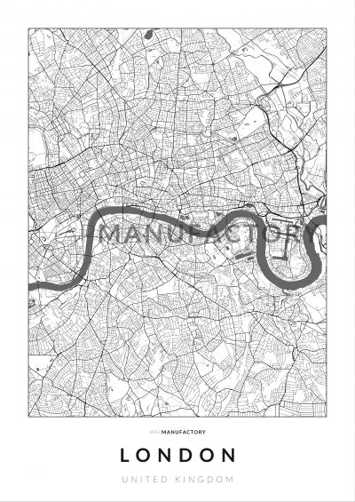 London úthálózata poszteren - világos