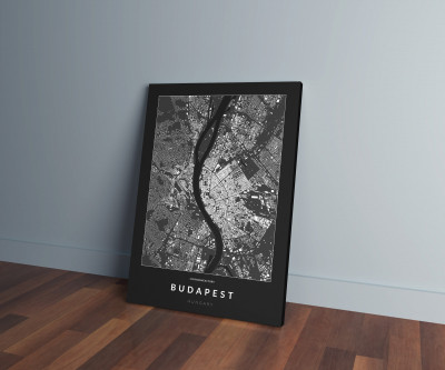 Budapest épületei vászonképen - sötét-0
