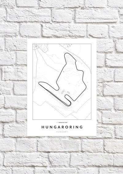 Hungaroring versenypálya poszteren - világos-1