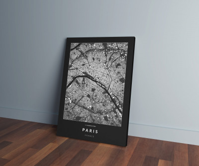 Párizs épületei vászonképen - sötét-0