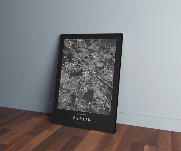 Berlin épületei vászonképen - sötét
