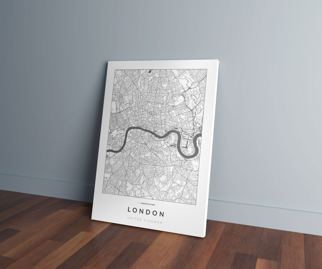 London úthálózata vászonképen - világos