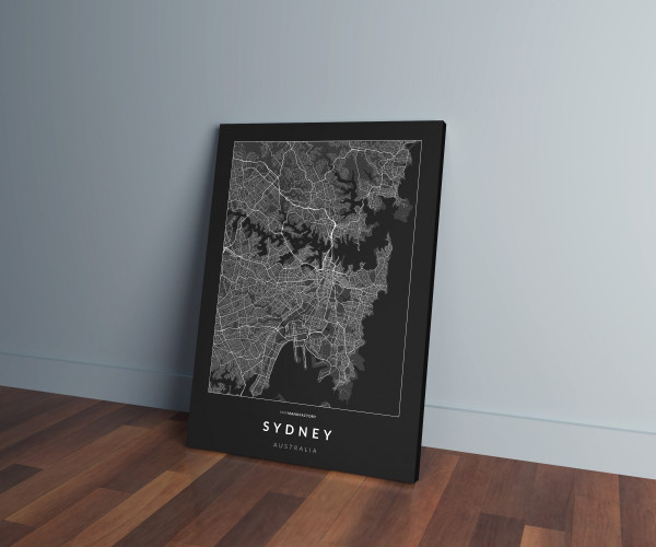 Sydney úthálózata vászonképen - sötét
