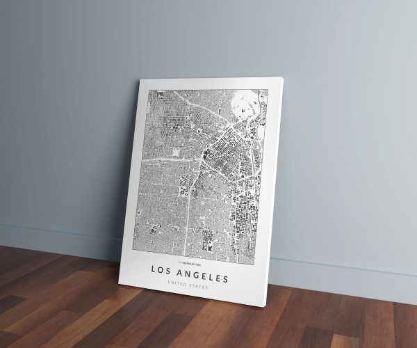 Los Angeles épületei vászonképen - világos