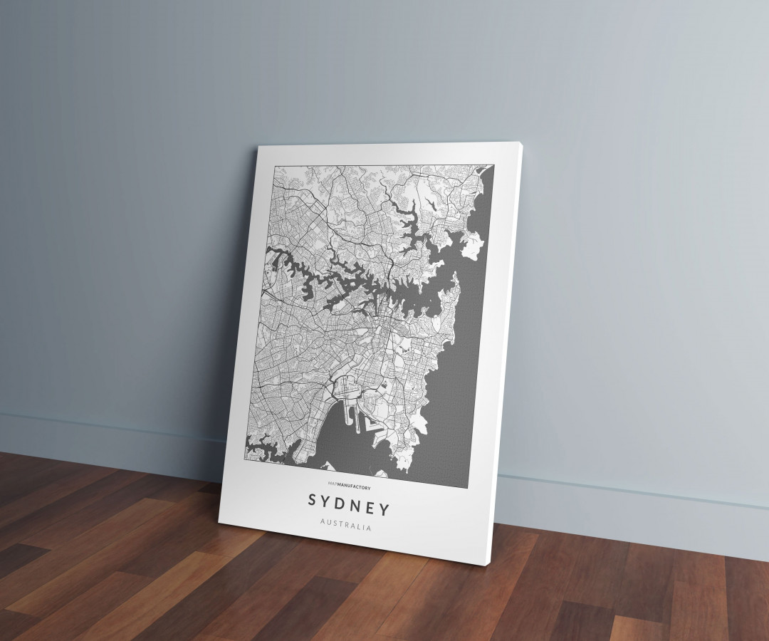 Sydney úthálózata vászonképen - világos